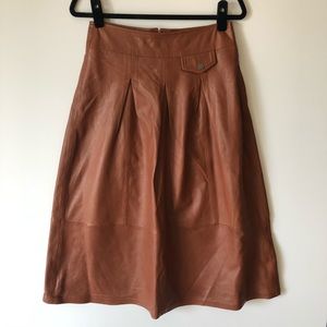 NEW Bod & Christensen Sissy Leather Midi Skirt 10